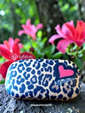BRIGHTON Vintage Leather Animal Print Mini Box VINTAGE INSPIRED!